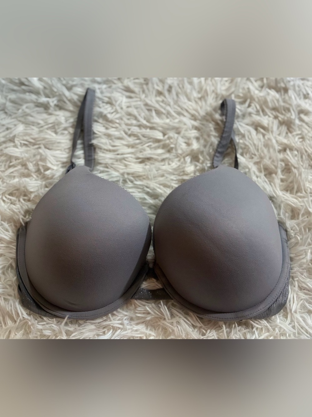 Victorias Secret Body By Victoria Perfect Shape Padded Underwire Bra Gray 32DDD
